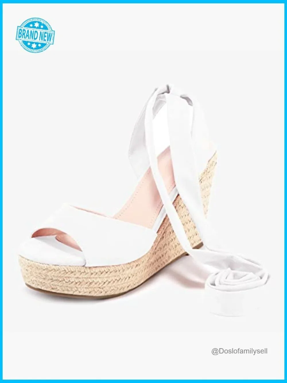 Espadrilles Wedges Platform Sandals Lace Up Ankle Strap Summer Dress Shoes